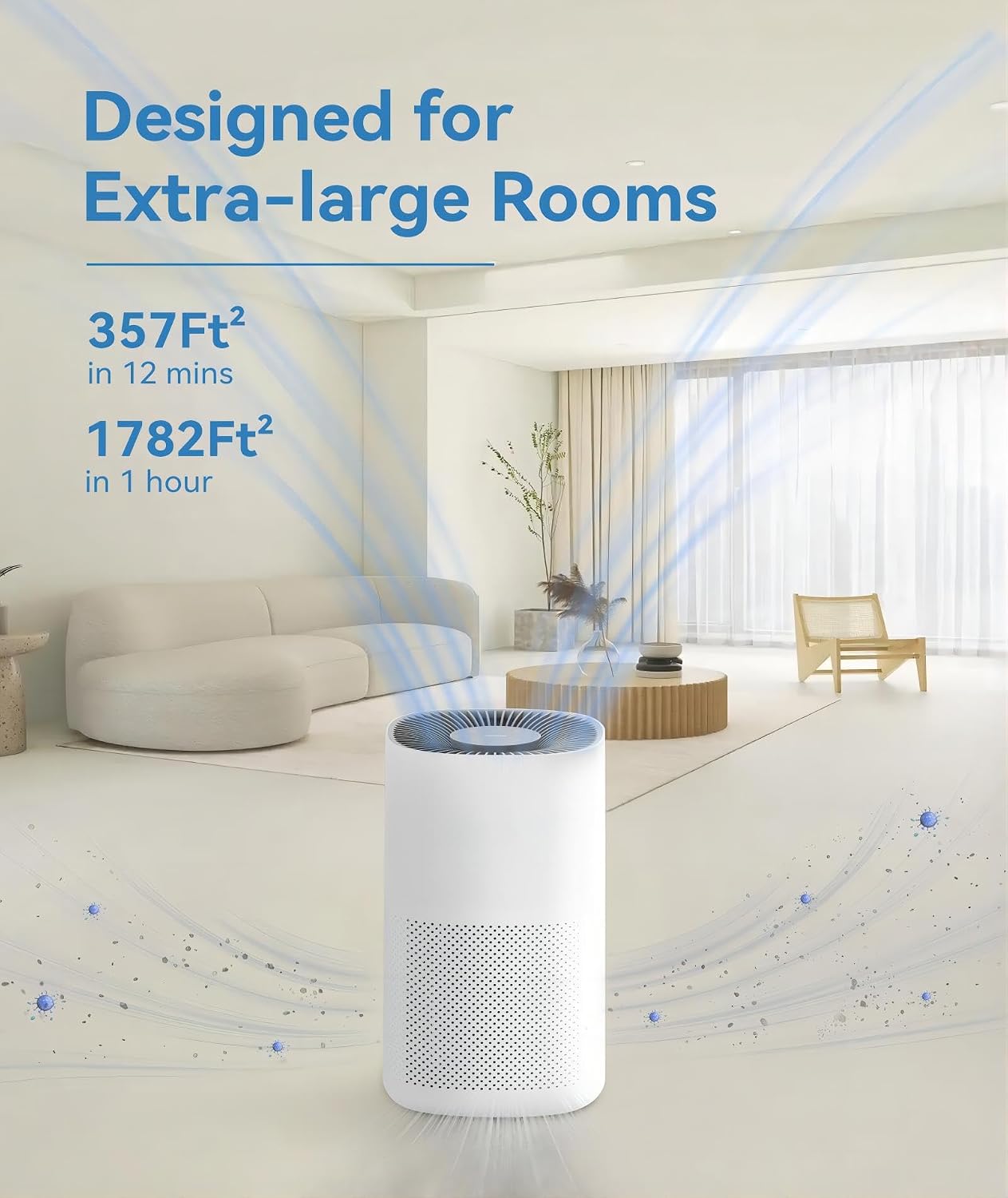 HITEKON True HEPA+ Carbon wildfire smoke indoor air purifier